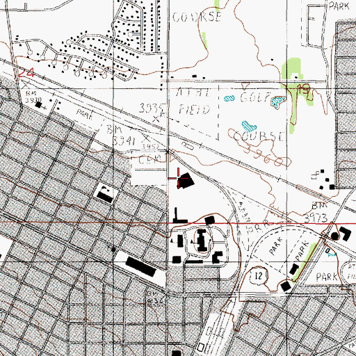 Topographic Map of Physical Education Center, MT