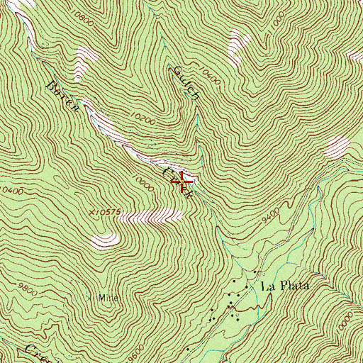Topographic Map of Shaw Gulch, CO
