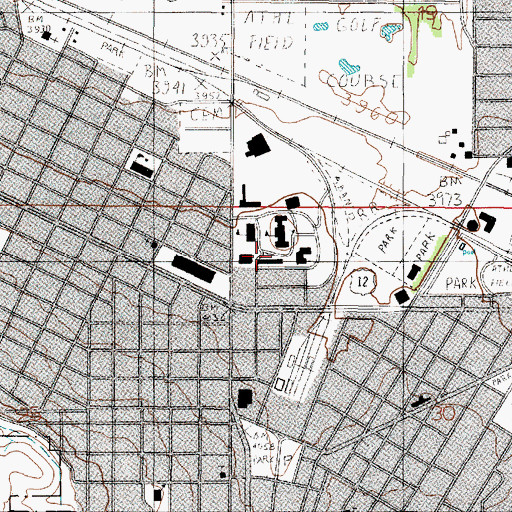 Topographic Map of Borromeo Hall, MT