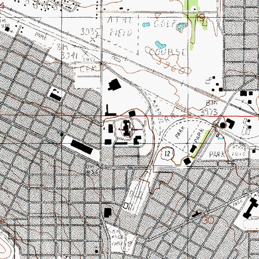 Topographic Map of Saint Alberts Hall, MT