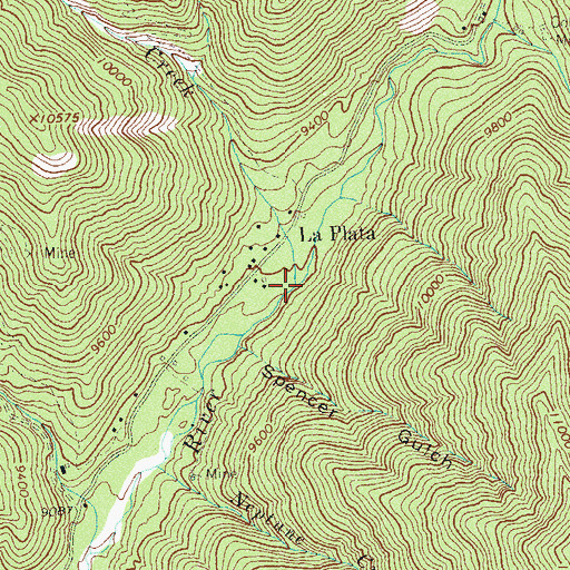 Topographic Map of Boren Creek, CO