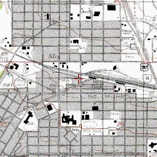 Topographic Map of Beattie Park, MT