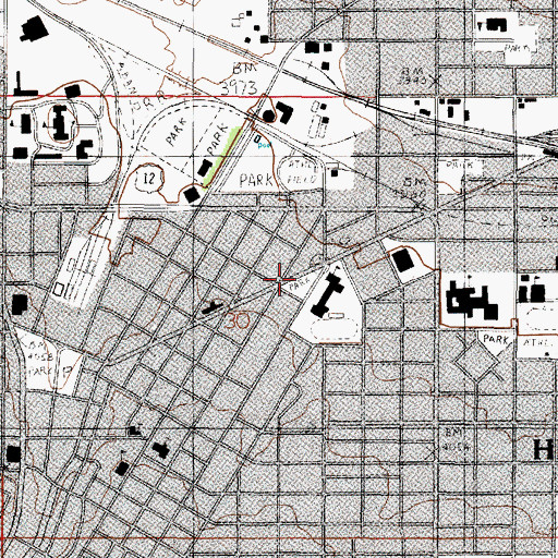 Topographic Map of Wesleyan Park, MT