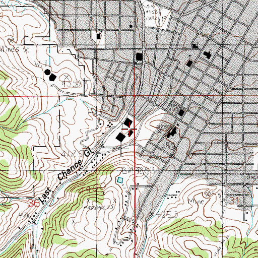 Topographic Map of Heritage / Pioneer Park, MT