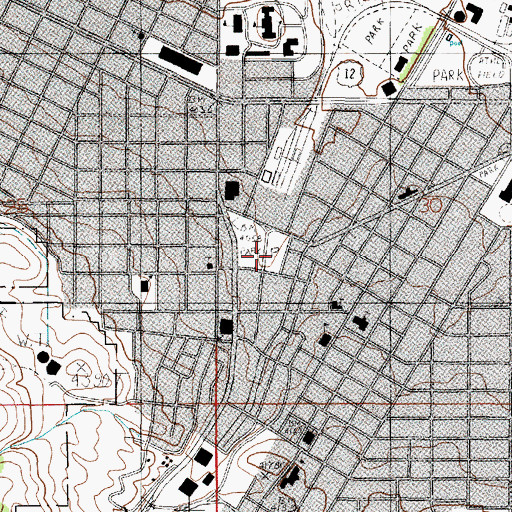 Topographic Map of Womens Park, MT