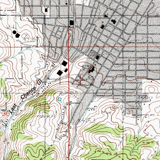 Topographic Map of Pocha Park, MT