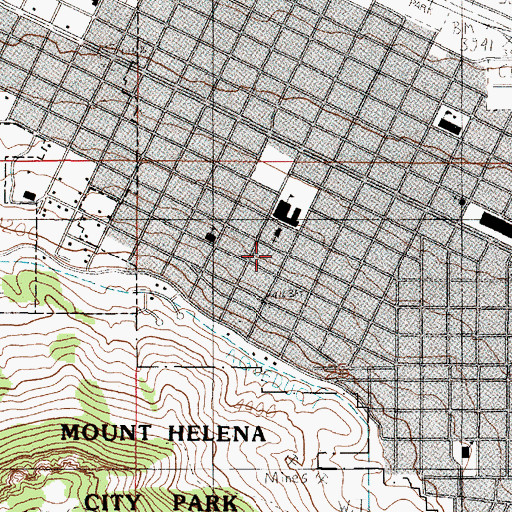 Topographic Map of Cunningham Park, MT