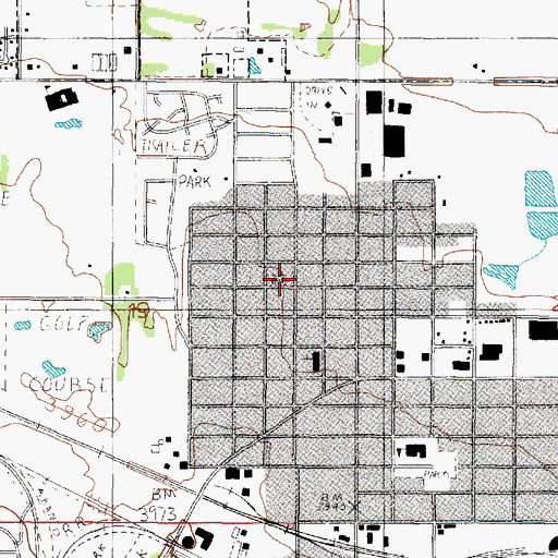 Topographic Map of Cherry Hill Park, MT