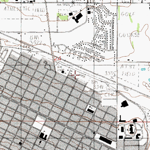 Topographic Map of Barney Park, MT