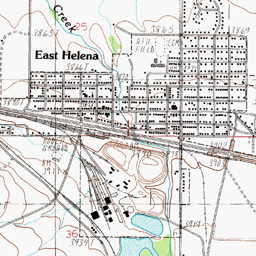 Topographic Map of Main Street Park, MT