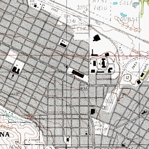 Topographic Map of Lundy Center, MT