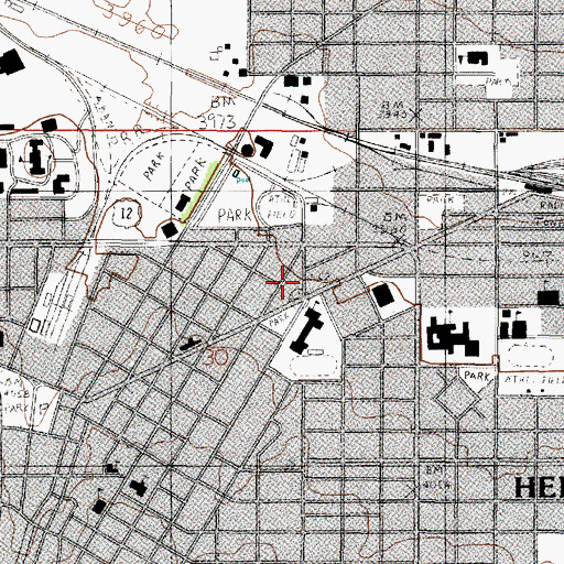 Topographic Map of Hustad Center, MT