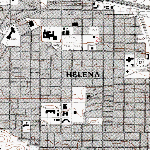 Topographic Map of Capital Hill Mall, MT