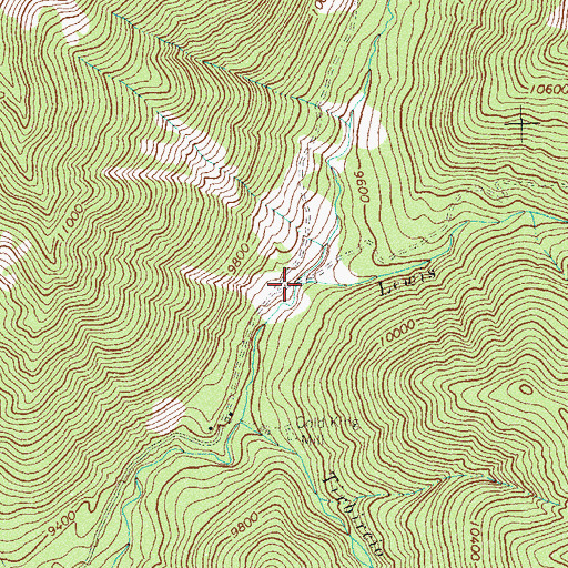 Topographic Map of Lewis Creek, CO