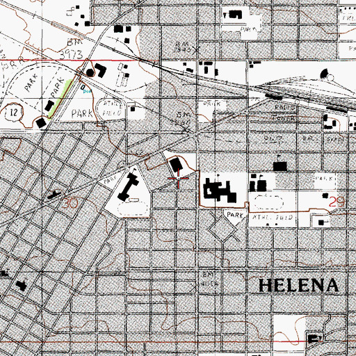 Topographic Map of Helena Pediatric Clinic, MT