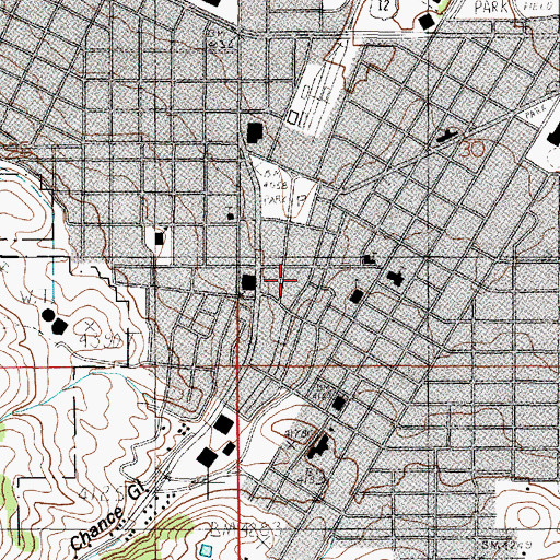 Topographic Map of Bitterroot Chiropractic Clinic, MT