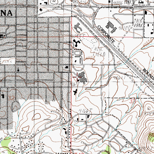 Topographic Map of Saint Peters Community Hospital Medical Library, MT