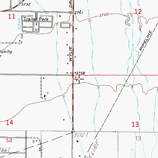 Topographic Map of Prairie Mobile Village, MT