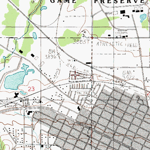 Topographic Map of Reynolds Trailer Court, MT