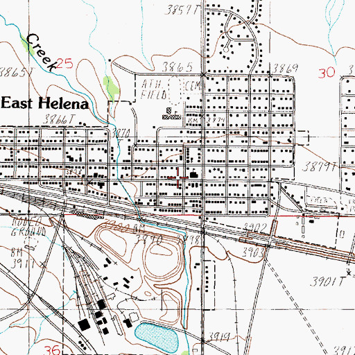 Topographic Map of Stewarts RV Park, MT