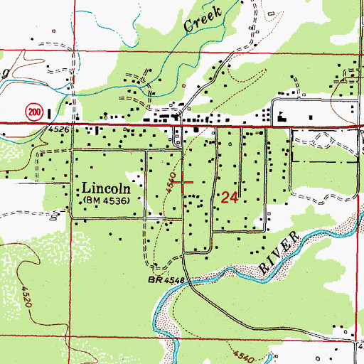 Topographic Map of Sleepy Hollow Mobile Home and RV Park, MT