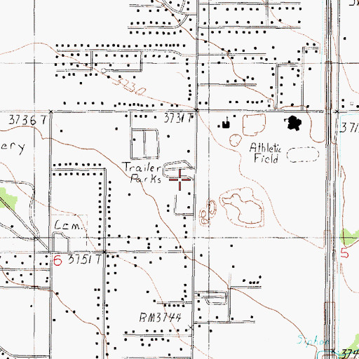 Topographic Map of Helena Campground and RV Park, MT