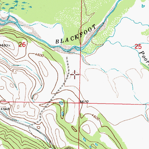 Topographic Map of Lincoln State Forest, MT