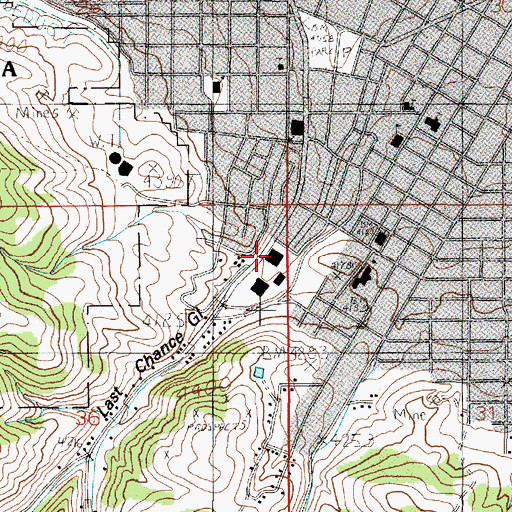 Topographic Map of Lewis and Clark Public Library, MT