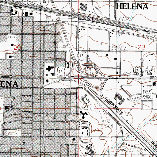 Topographic Map of Interchange 192, MT