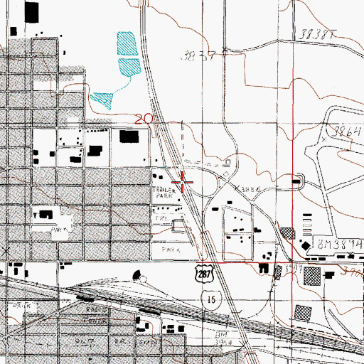 Topographic Map of Interchange 193, MT