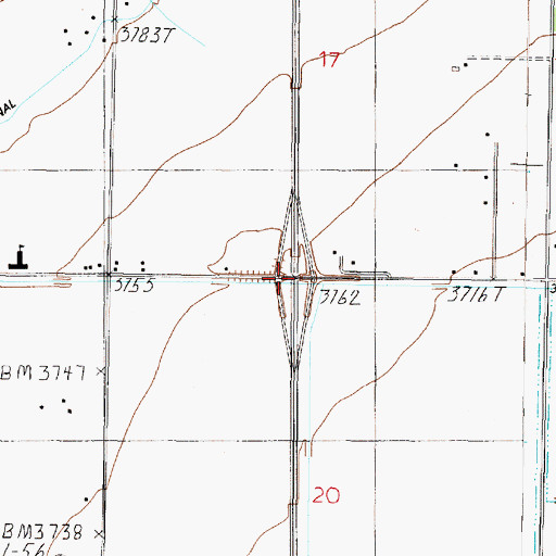 Topographic Map of Interchange 200, MT