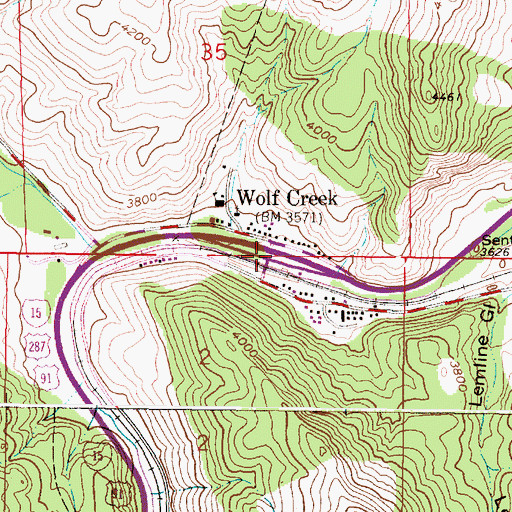 Topographic Map of Interchange 226, MT