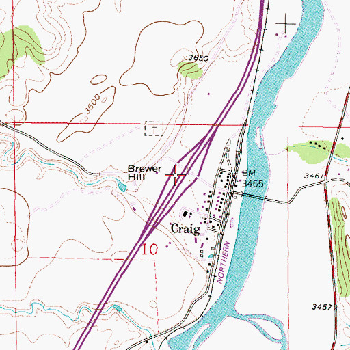 Topographic Map of Interchange 234, MT