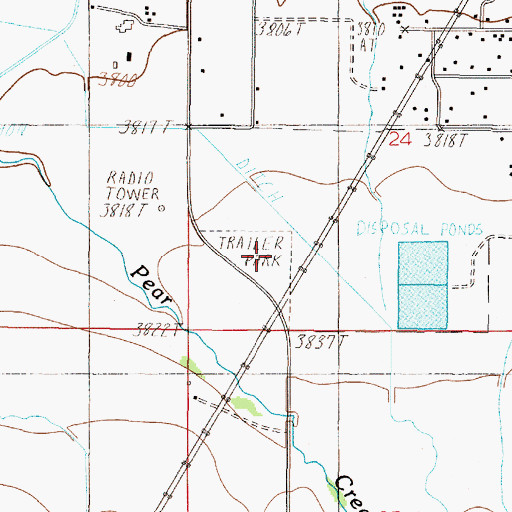 Topographic Map of Mountain View Trailer Court, MT