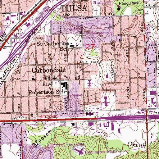 Topographic Map of Epworth United Methodist Church, OK