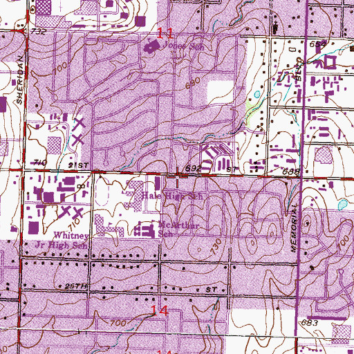 Topographic Map of Faith Assembly of God Church, OK