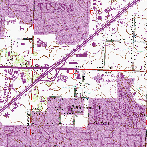 Topographic Map of Faith Center, OK