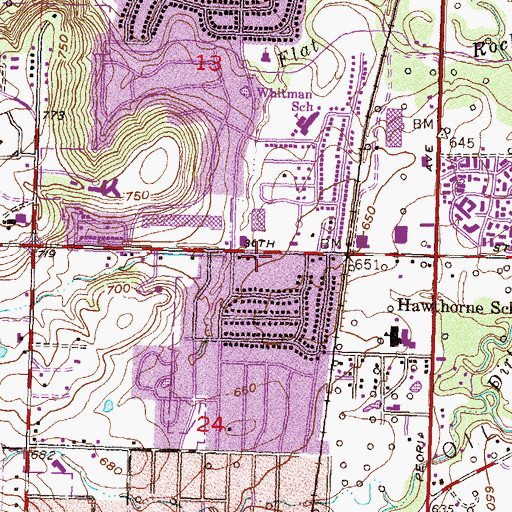 Topographic Map of Faith Christian Fellowship Church, OK