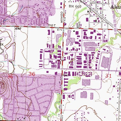 Topographic Map of Family of Faith Metropolitan Church, OK