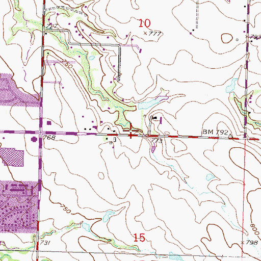 Topographic Map of Family Worship Center, OK