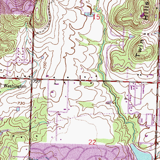 Topographic Map of Fellowship Bible Church-Tulsa, OK