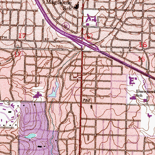 Topographic Map of Fellowship Congregational Church, OK