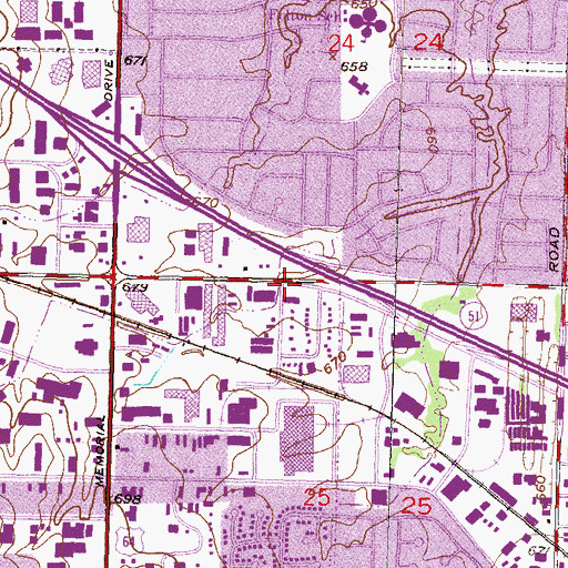 Topographic Map of Fellowship of the Servant Church, OK