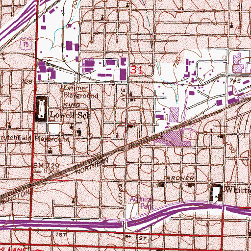 Topographic Map of First Free Will Baptist Church, OK