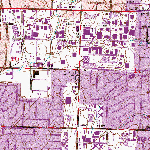 Topographic Map of Freedom Baptist Church, OK
