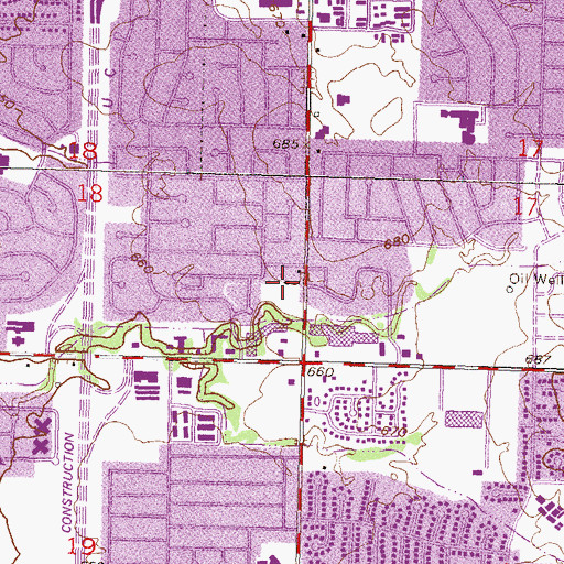 Topographic Map of Garnett Assembly of God Church, OK