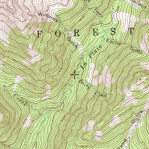 Topographic Map of Darby Creek, CO