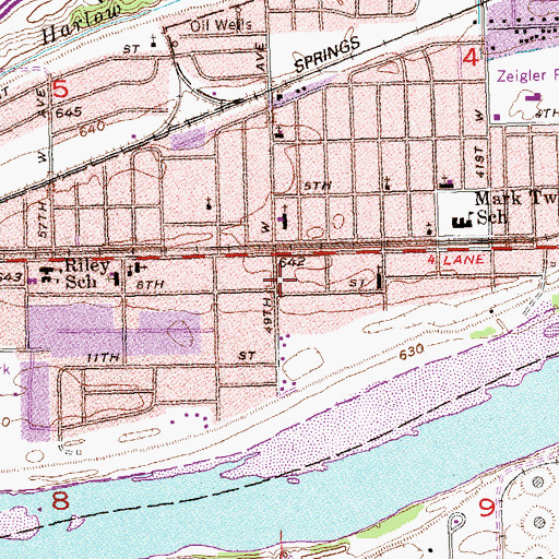 Topographic Map of Glenwood Full Gospel Church, OK