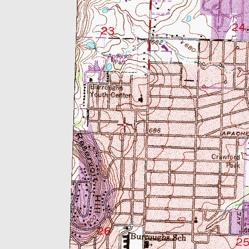 Topographic Map of Good Samaritan Baptist Church, OK