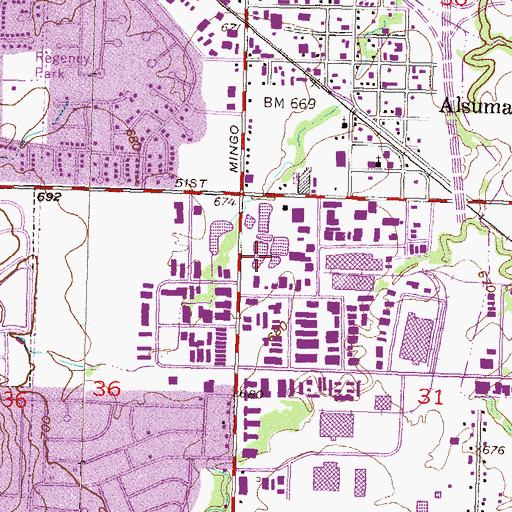 Topographic Map of Grace Bible Church, OK